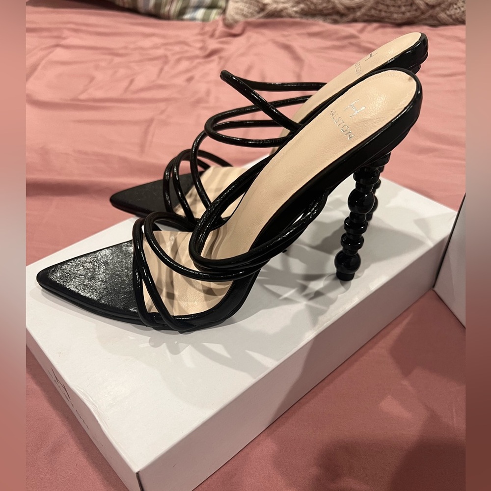 Black Halston sandals